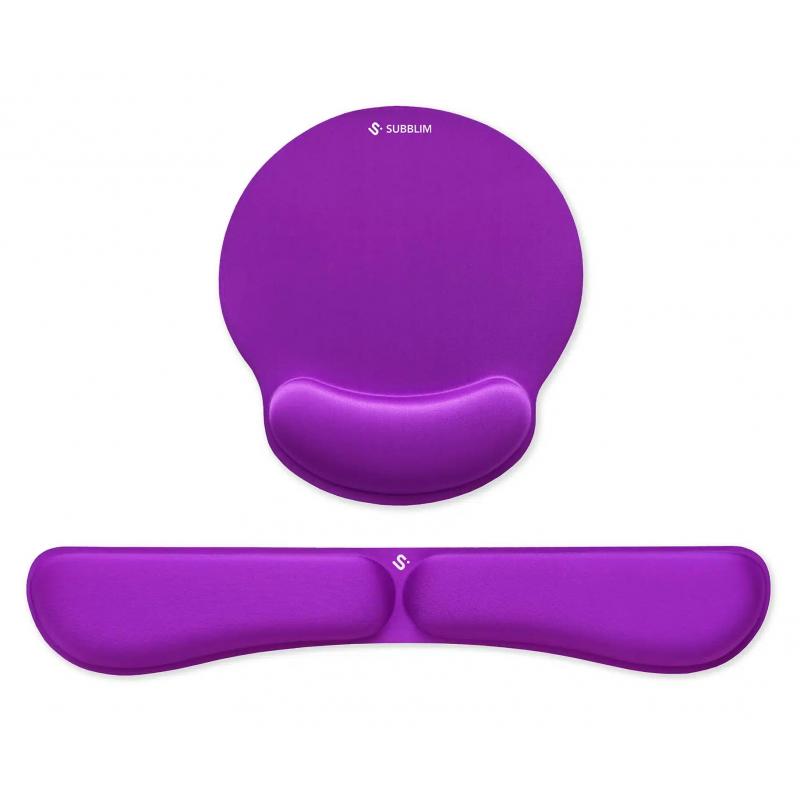 subblim-pack-ergo-memoryflex--conjunto-de-alfombrilla-para-raton-y-reposamunecas-para-teclado-purpura